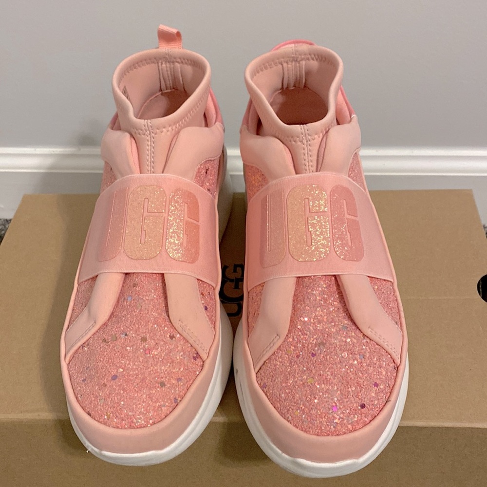 Ugg pink sparkle sneakers size 7